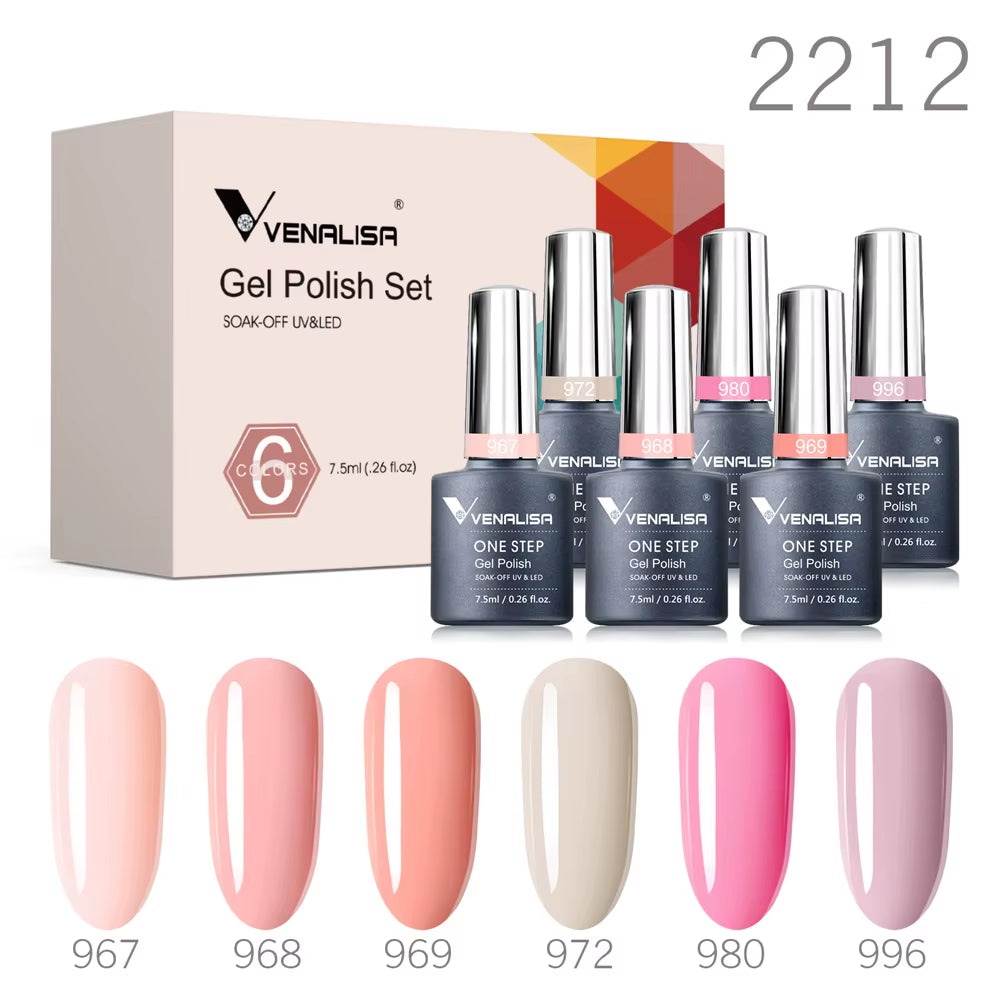 Color Nail Gel Polish Kit Jelly Pink Semi-Transparent HEMA FREE Self Leveling Nude Natural Pink Nail Manicure Set