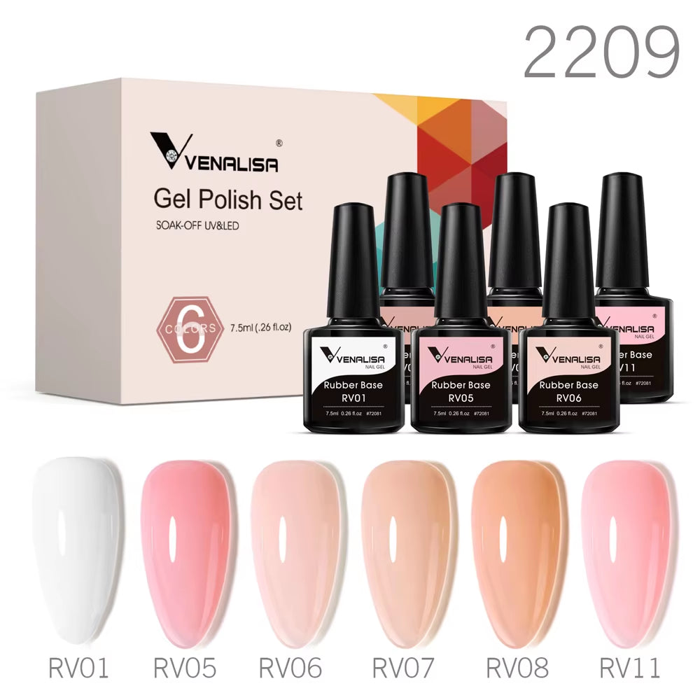 Color Nail Gel Polish Kit Jelly Pink Semi-Transparent HEMA FREE Self Leveling Nude Natural Pink Nail Manicure Set