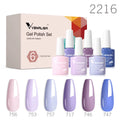Color Nail Gel Polish Kit Jelly Pink Semi-Transparent HEMA FREE Self Leveling Nude Natural Pink Nail Manicure Set