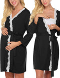 Maternity Nursing Robe Labor Delivery Nightgown Pregnancy Breastfeeding Gown Hospital Bathrobes Dress S-XXL